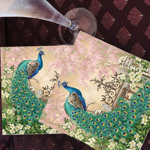 20-ct 13x13 Peacock Napkins for Valentine's, Dinner, Decoupage, Cocktail, Wedding, Shower, Mother's Day, Birthday Party - Decorative Paper Bird De...