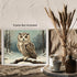 Posterizer 1 pcs-owl in nature-winter snowy scene in oil painting style-5-Art for Animal Lovers-Landscape & Nature Art-Decor for Home & Office- un...