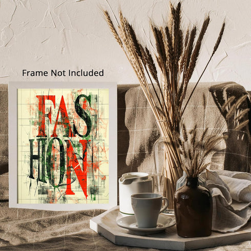 Posterizer 1 pcs-modern typography abstract visuals-Fashion 4-Abstract & Modern Art- Gift for Women, Fashionistas, Designer Fashion Fans- unframed...