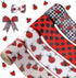 WILLBOND 4 Rolls 2.5 Inch x 24 Yard Ladybugs Ribbons Ladybug Wired Ribbon Red Polka Dot Wired Edge Ribbon for Ladybug Party Decoration...
