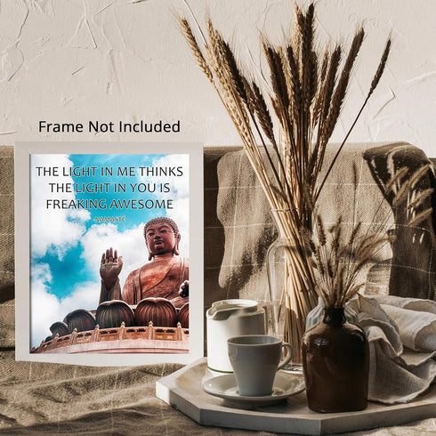 Posterizer 1 pcs-Zen Decor-Buddha Spiritual Funny Wall Art-Quotes-Motivational & Inspirational Art-Gift For Buddhism Meditation philosophy Fans- u...