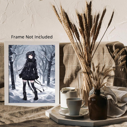 Posterizer 1 pcs- cute anime astyle gothic girl-Gothic Art-Gift for Girls, Teens-Living Room Bedroom Decor- unframed wall art...