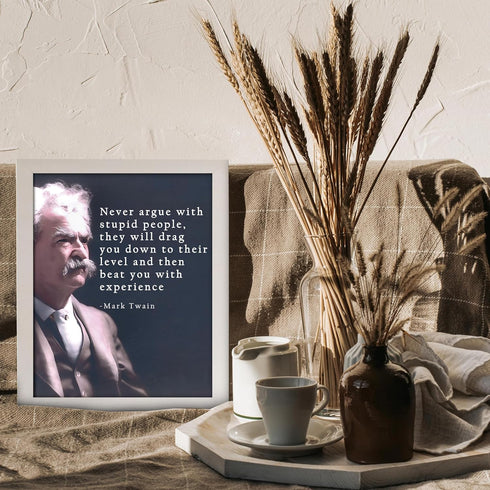 Posterizer 1 pcs-Mark Twain's Funny Quotes-Quotes and Poems-Motivational & Inspirational Art-Gift for Teachers-Decor for Home & Office- UNFRAMED W...
