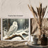 Posterizer 1 pcs-snowy winter scene of a white owl-oil painting style 2-Art for Animal Lovers-Landscape & Nature Art-Decor for Home & Office- unfr...