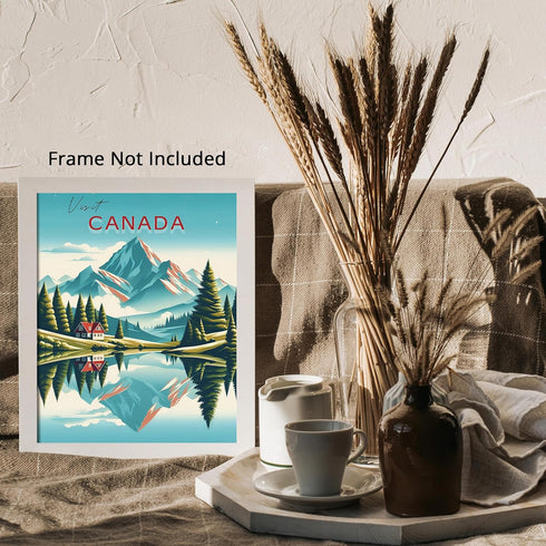 Posterizer 1 pcs-Canada Travel Poster Print-Adventure Wall Art Gift for Men Women Entrepreneur Teens Decor for Home & Office- unframed wall art...