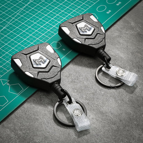 MNGARISTA Heavy Duty Retractable Keychain with Belt Clip, Retractable ID Badge Reel, Retractable Badge Holder with 31.5” Steel Cord and Key Ring, ...