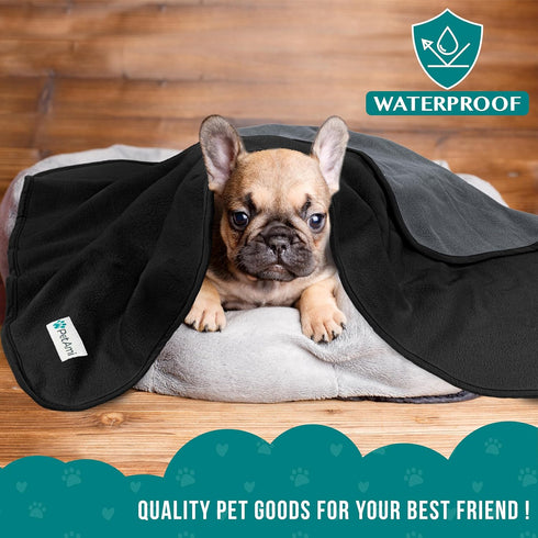 PetAmi Waterproof Dog Blanket for Small Medium Pets Dogs Cats, Pet Couch Cover Protector for Furniture, Reversible Washable Soft Fleece Cat Blanke...