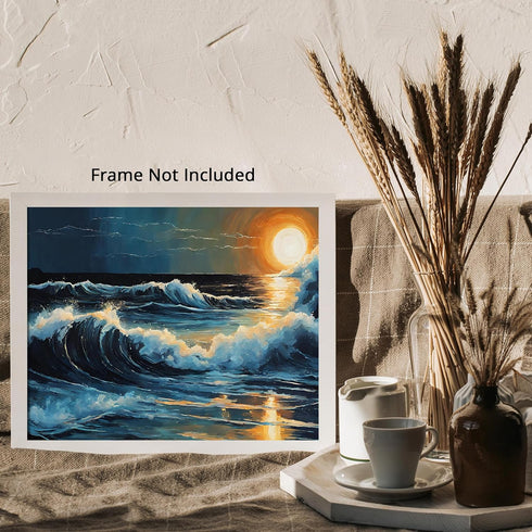 Posterizer 1 pcs- beach and the sea-abstract art 11-Landscape & Nature Art-Floral Botanical Art- Decor for Home & Office- unframed wall art...