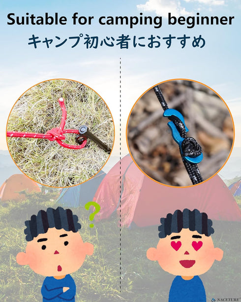 Rope Tensioner (10 Pack) Aluminum Alloy Camping Tent Guyline Cord Adjuster Camping of Gear for Camping, Hiking, Backpacking Ultralight Tent Stakes...