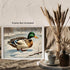 Posterizer 1 pcs-duck in snowy winter nature-oil painting style 3-Art for Animal Lovers-Landscape & Nature Art-Decor for Home & Office- unframed w...