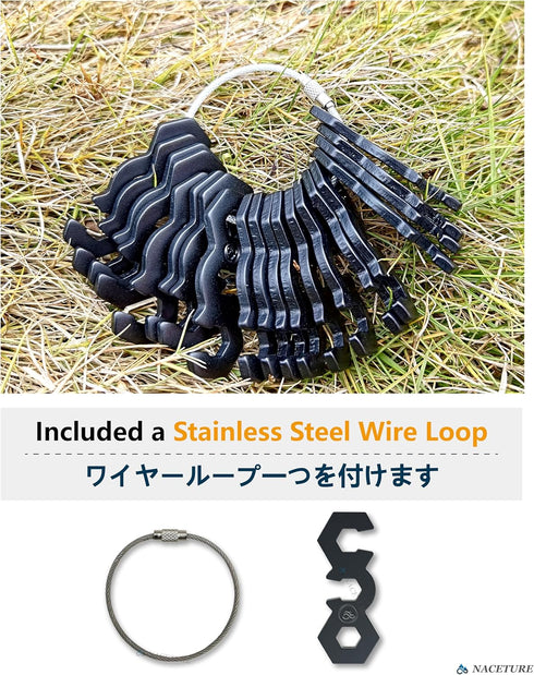 NACETURE Aluminum Alloy Rope Tensioner Camping Tent Guyline Cord Adjuster Camping of Gear for Camping, Hiking, Backpacking Ultralight Tent Stakes ...