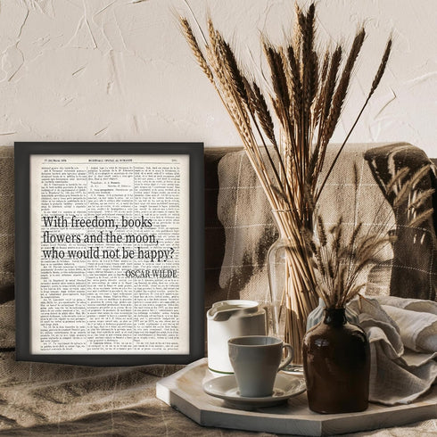 Posterizer 1 pcs-Oscar wilde quote for book lovers-Quotes and Poems-Motivational & Inspirational Art-Gift for Teachers-School and classroom art- U...