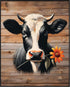 Posterizer 1 pcs-Rustic Farmhouse Cute Cow Picture-Art for Animal Lovers- Gift for Men Women Entrepreneur Teens-Decor for Home & Office- unframed ...