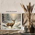 Posterizer 1 pcs-majestic deer in snowy winter scene-oil painting style-8-Art for Animal Lovers-Landscape & Nature Art-Decor for Home & Office- un...