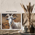 Posterizer 1 pcs- Beautiful white goat with a brown background print-Art for Animal Lovers- Gift for Men Women Entrepreneur Teens-Decor for Home &...