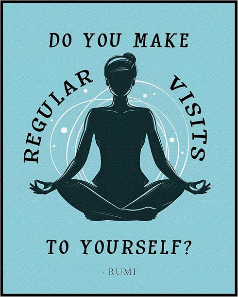 Posterizer 1 pcs-spiritual Meditation Rumi yoga pose art-Quotes and Poems Gift For Buddhism Meditation philosophy Fans Decor for Home & Office- un...