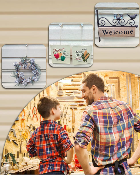 NACETURE Vinyl Siding Hooks Hanger (6 Pack) | No Drill Vinyl Siding Clips for Hanging Outdoor Decor...