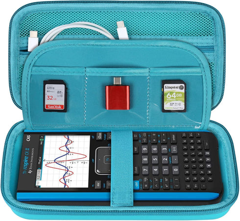 BOVKE Graphing Calculator Carrying Case for Texas Instruments TI-Nspire CX II CAS/CX II/CX/CX CAS Calculator and More - Mesh Pocket for USB Cables...