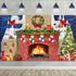6x4 feet Christmas Fireplace Theme Backdrop Christmas Brick Wall Theme Decoration Extra Large Fabric Red Brick Wall Backdrop for Photo Baby Shower...