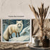 Posterizer 1 pcs-white arctic fox in snowy winter scene-oil painting style 1-Art for Animal Lovers-Landscape & Nature Art-Decor for Home & Office-...