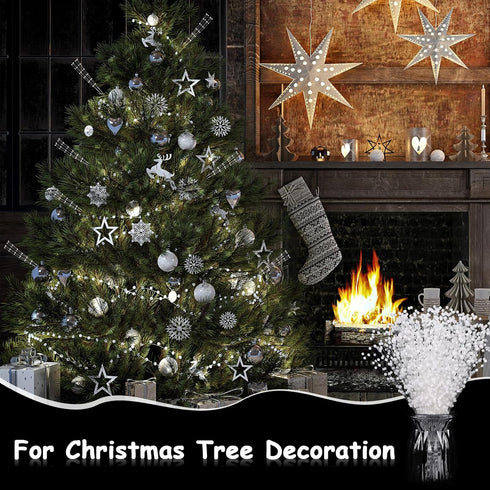 WILLBOND 150 Pcs String Pearl Stick Bouquet Plastic Bridal Wedding 4mm Pearl Garland Beads Wreath Vase Filler DIY Floral Arrangement Table Decor f...