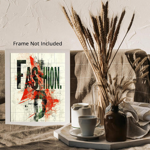 Posterizer 1 pcs-modern typography abstract visuals-Fashion 2-Abstract & Modern Art- Gift for Women, Fashionistas, Designer Fashion Fans- unframed...