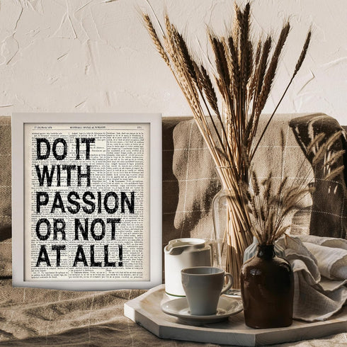 Posterizer 1 pcs-do it with passion or not at all-Motivational & Inspirational Art-Decor for Home & Office- UNFRAMED Wall Art...