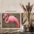 Posterizer 1 pcs- pretty pink flamingo with mosaic background-Art for Animal Lovers- Living Room Bedroom Decor- unframed wall art...