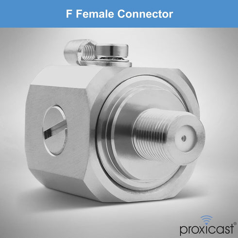 Proxicast Coaxial Lightning Arrester/Suppressor with 75 Ohm F Female Connectors - Pro-Grade Coax Cable Surge Protector for Television (TV) / Satel...