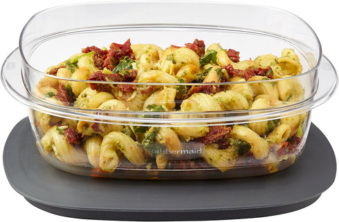 Rubbermaid Premier Easy Find Lids 3-Cup Meal Prep and Food Storage Container, Grey |BPA-Free & Stain Resistant...