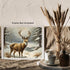 Posterizer 1 pcs-majestic deer in snowy winter scene-oil painting style-10-Art for Animal Lovers-Landscape & Nature Art-Decor for Home & Office- u...