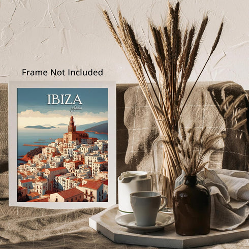 Posterizer 1 pcs-Travel Poster-Ibiza Spain-Adventure Wall Art Gift for Men Women Entrepreneur Teens Decor for Home & Office- unframed wall art...