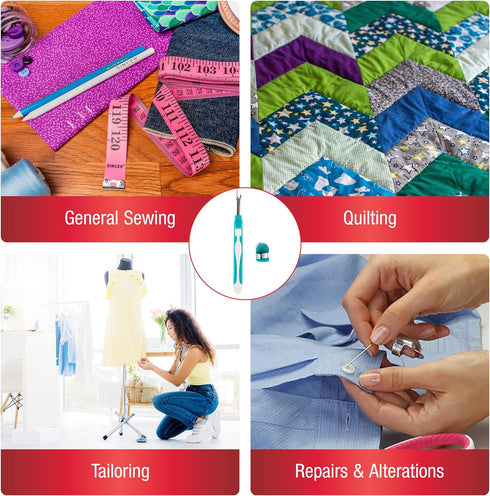 SINGER QuiltPro Grip N Rip Combo Set Seam Ripper and Thimble, 6-Inch...