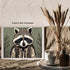 Posterizer 1 pcs- Sad raccoon with a green background-Art for Animal Lovers- Gift for Men Women Entrepreneur Teens-Living Room Bedroom Decor- unfr...