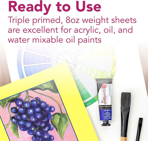 Strathmore 300 Series, Canvas Pad, 9x12 inch, 10 Sheets – Triple Primed, 100% Cotton Canvas, Plein Air Artists, Acrylic Paint and Oil Paint...