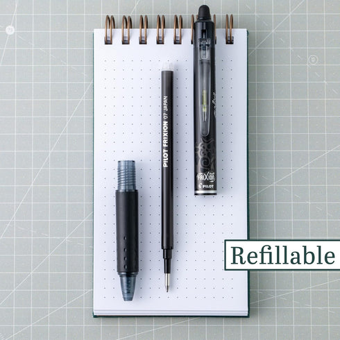 Pilot, FriXion Clicker Erasable Gel Pens, Extra Fine Point 0.5 mm, Pack of 8, Black, Red & Blue...