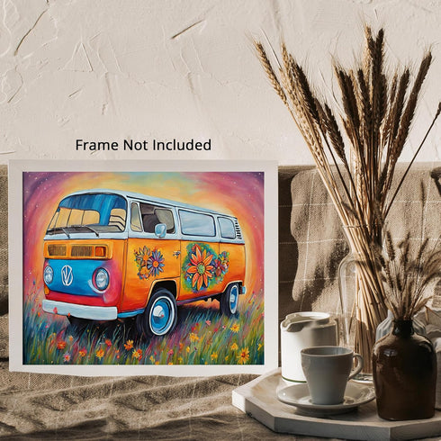 Posterizer 1 pcs- boho funky retro beach poster 3-Fantasy & Fiction Art-Retro Art- Living Room Bedroom Decor- unframed wall art...