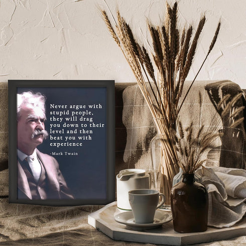 Posterizer 1 pcs-Mark Twain's Funny Quotes-Quotes and Poems-Motivational & Inspirational Art-Gift for Teachers-Decor for Home & Office- UNFRAMED W...