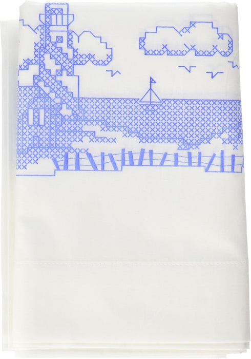 Janlynn 265786 Stamped Cross Stitch Pillowcase Pair 20"X30", Lighthouse...