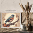 Posterizer 1 pcs- Blue and orange bird with a rustic background-Art for Animal Lovers- Gift for Men Women Entrepreneur Teens-Living Room Bedroom D...