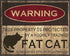 Posterizer 1 pcs-Fat Cat Warning Sign-Funny Poster For Cat Lovers-Art for Animal Lovers-Comedy Art-Gift For Animal Lovers-Living Room Bedroom Deco...