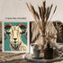 Posterizer 1 pcs-abstract retro goat poster with blue background 2-Art for Animal Lovers-GIft for Men Women Teens-Decor for Home & Office- unframe...