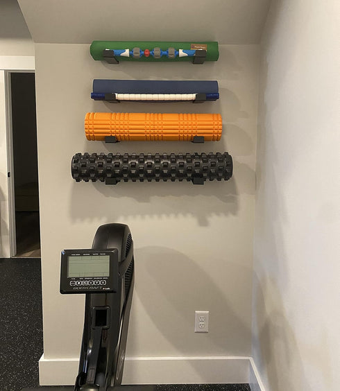 StoreYourBoard Yoga Mat Storage Rack, Foam Roller, Exercise Fitness Bands, Wall Hooks Gym Organizer...