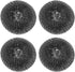 4pcs Stainless Steel Scrubber Pad, Barbecue Grill Cleaning Scrubber Pads Replacement Steel Wool Brush Head for Gas, Outdoor BBQ Accessories...
