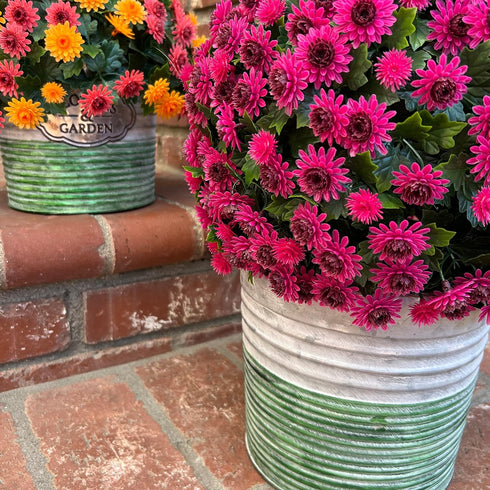 allgala Galvanized Planter Pot Indoor and Outdoor Decoration-8"-HD60072...