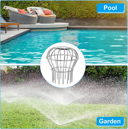 PATIKIL Gutter Guard, 304 Stainless Steel Down Pipe Strainer, Anti-Blocking Line Cap Drain Cover Downspout Protector for Blockage Leaves Debris, 3...