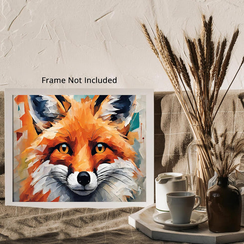 Posterizer 1 pcs- cute little fox close up art-Art for Animal Lovers- Living Room Bedroom Decor- unframed wall art...