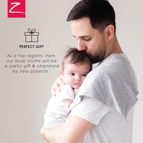 Zutano 5-Pack Organic Burp Cloths for Baby Girl & Boy, Large Cotton Burping Cloths for Babies | Absorbent Baby Spit-Up Rags | Gender Neutral Burp ...