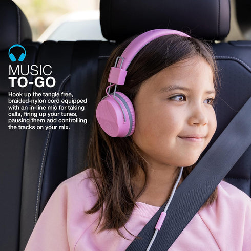 JLab JBuddies Studio Over-Ear Kids Wired Headphones, Toddler Headphones, Kid Safe, Studio Volume Safe, Volume Limiter, Folding, Adjustable, Noise ...