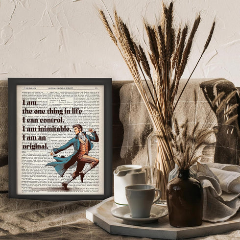 Posterizer 1 pcs-Hamilton musical quotes-I am inimitable-Quotes and Poems-Motivational & Inspirational Art-Gift for Music Fans-Gift for Art Lovers...